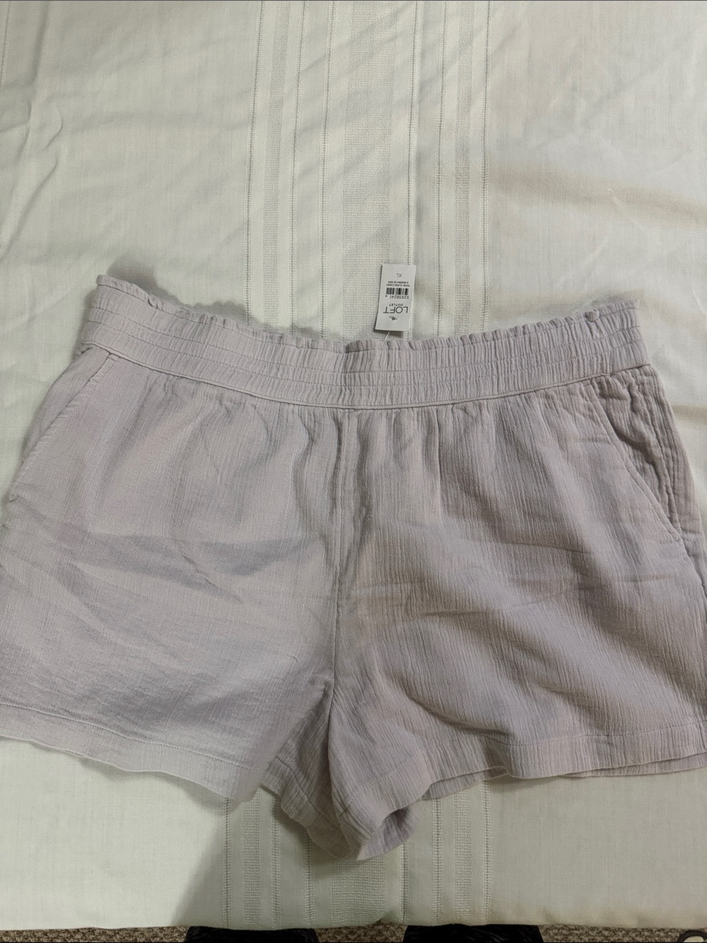 LOFT Light Lilac Elastic Waist Casual Shorts